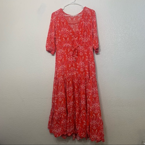 Abel the Label strawberry kisses maxi dress size XS - Picture 2 of 10